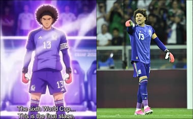 Guillermo Ochoa y su versión al estilo de los Supercampeones. FOTO: Imago7 / Captura