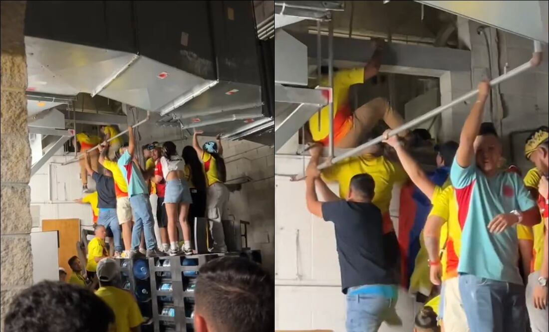 Así intentaron ingresar algunos aficionados colombianos al Hard Rock Stadium. FOTO: Especial