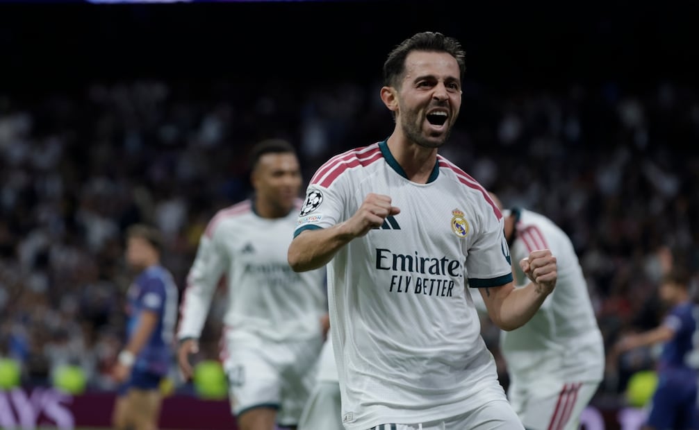 Bernardo Silva en la celebración de su gol ante Leipzig / Foto: EFE