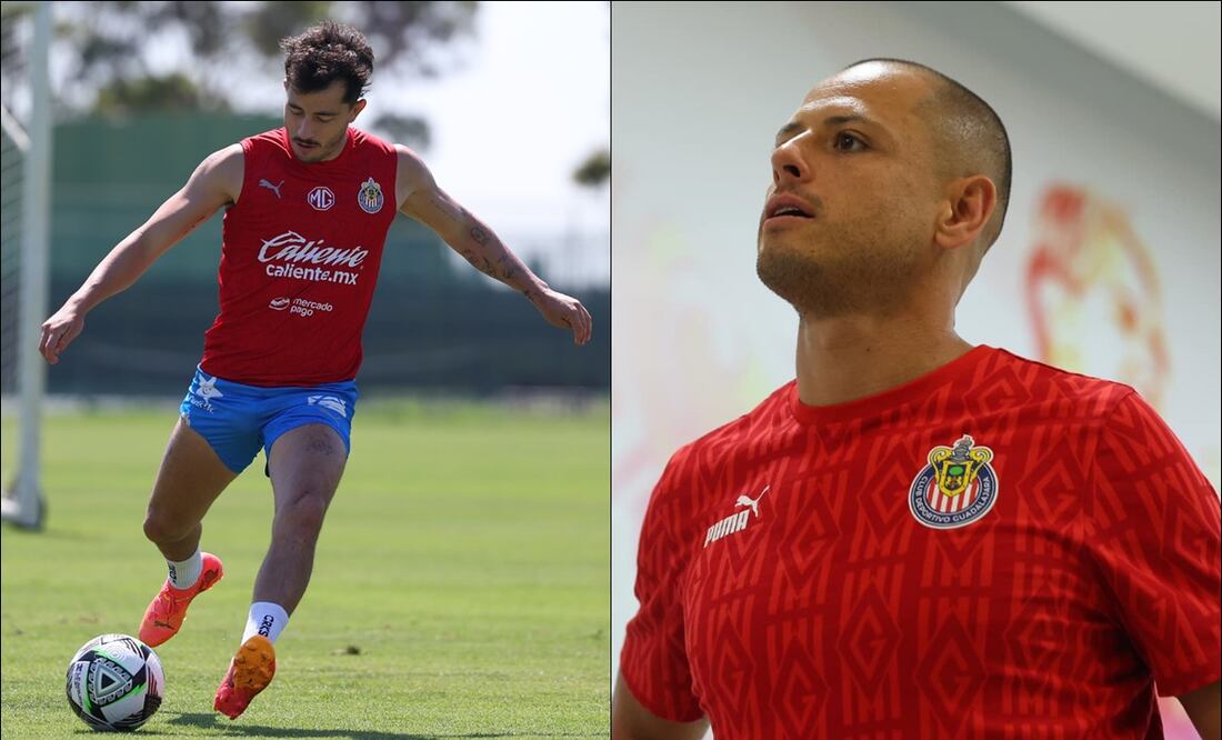 Alan Mozo y Javier Hernández. FOTOS: @Chivas