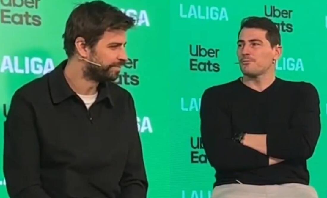 Quedó disipado cualquier tipo de tensión que existía entre Piqué y Casillas. Foto: Especial.