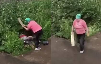 Señora golpea a jóvenes que se estaban “dando cariño” en un arbusto