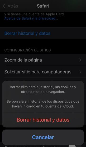 Borra el caché del navegador de tu celular para que funcione más rápido