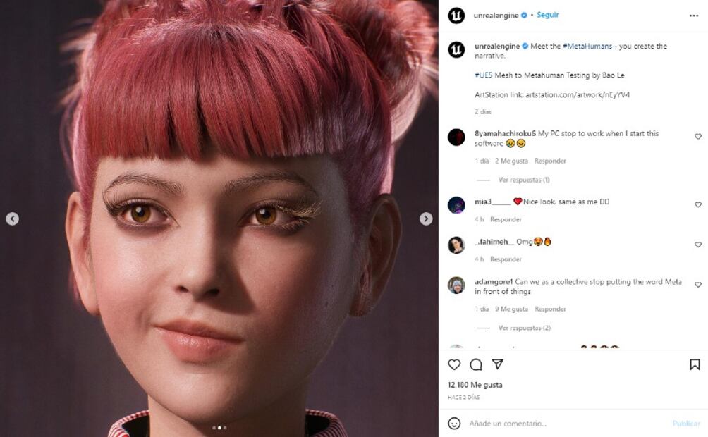 Ana, una 'influencer' virtual desarrollada con tecnología hiperrealista