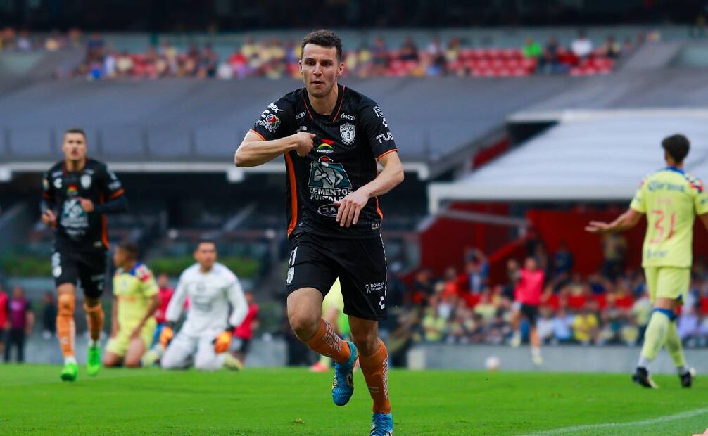 Oussama Idrissi festeja el gol que significó la eliminación del América a manos de Pachuca. Foto: Imago7