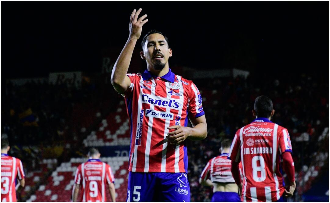 Ricardo Chávez celebrando su gol con San Luis ante Rayados / FOTO: Imago7