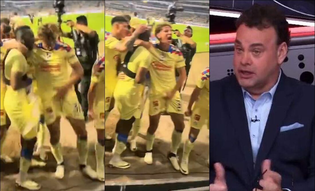 Igor Lichnovsky se toca los genitales al festejar la anotación de Julián Quiñones. FOTO: Capturas