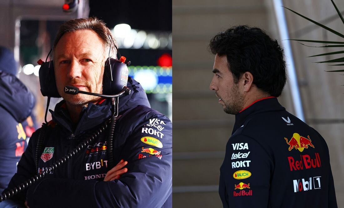 Christian Horner y "Checo" Pérez en las actividades del Gran Premio de Qatar - Fotos: AFP y EFE