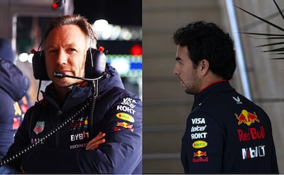 Christian Horner y "Checo" Pérez en las actividades del Gran Premio de Qatar - Fotos: AFP y EFE