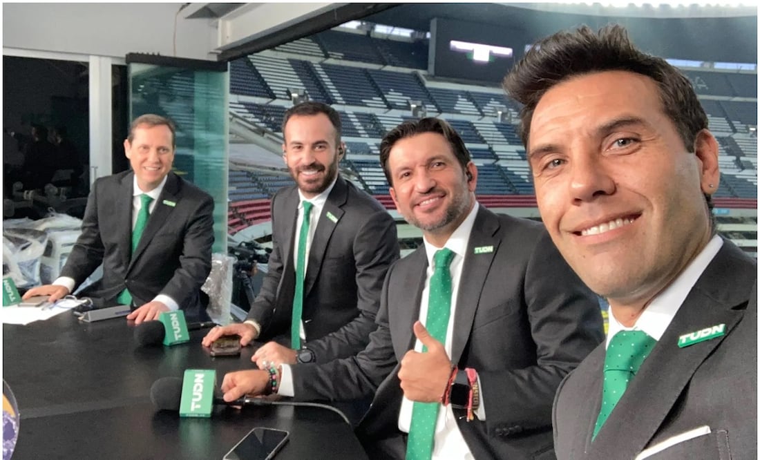 Damian Zamogilny, Francisco Fonseca, Emmanuel Villa y Paco Villa en TUDN / FOTO: Instagram @rusozamogilny
