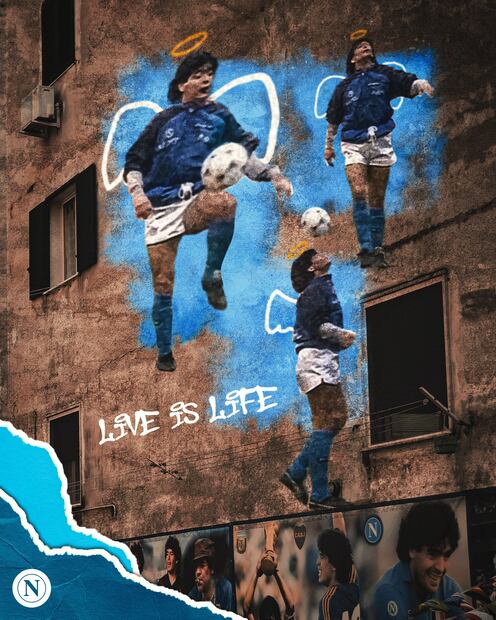 Diego Maradona. Fuente: Twitter @sscnapoliES