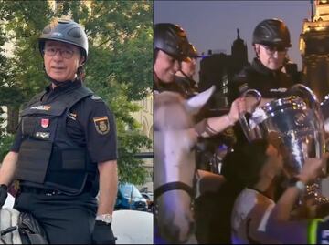 Dani Carvajal celebró el título de UCL con su padre que es policía y escoltó el camión madridista