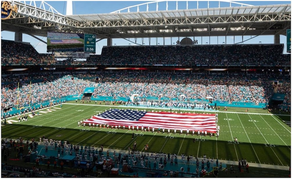 Hard Rock Stadium previo a un duelo de los Miami Dolphins / FOTO: Instagram @hardrockstadium