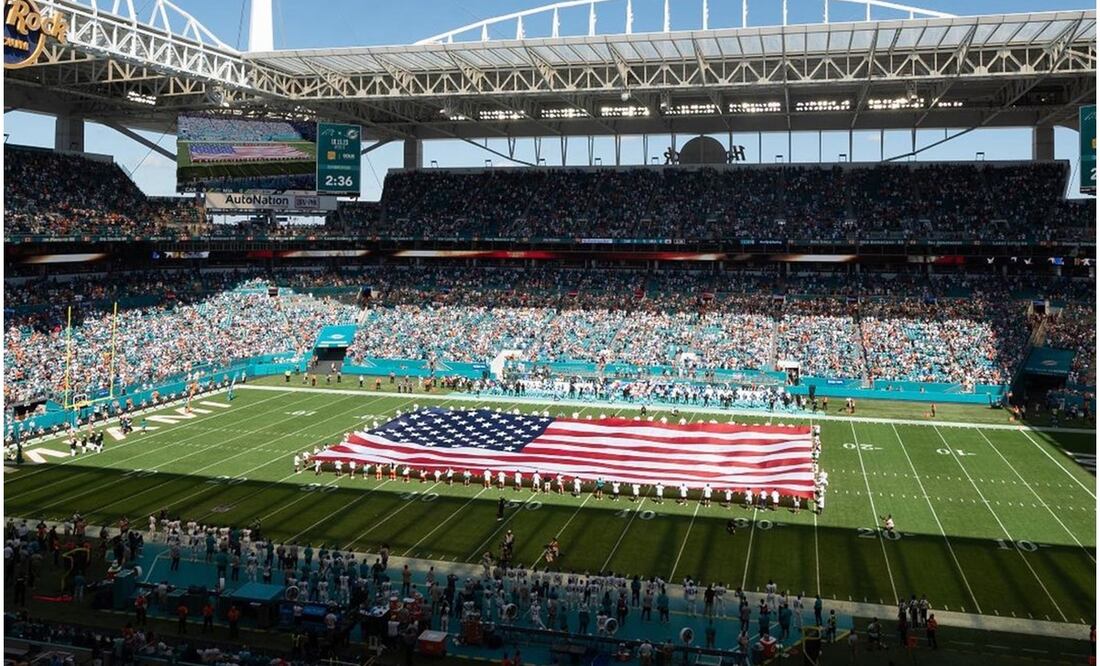 Hard Rock Stadium previo a un duelo de los Miami Dolphins / FOTO: Instagram @hardrockstadium