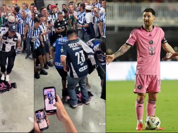 Aficionados del Monterrey bailaron un 'zapateado' sobre la playera de Lionel Messi