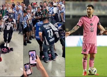 Aficionados del Monterrey bailaron un 'zapateado' sobre la playera de Lionel Messi