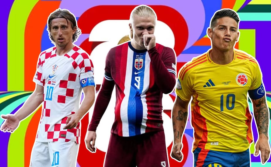 Luka Modric, Erling Haaland o James Rodríguez son posibles rivales de México en el Mundial 2026. Foto: Especial