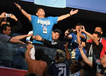 Maradona se convirtió en un meme en Rusia 2018 y dejó claro que había recaído en las drogas