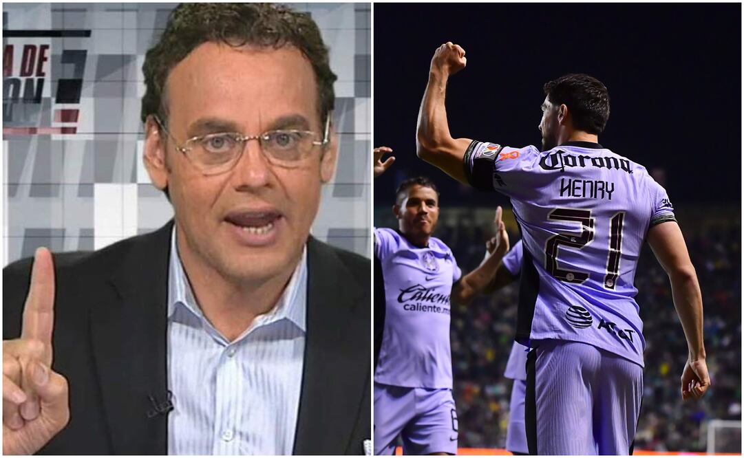 David Faitelson en ESPN y Henry Martín celebrando ante León / FOTOS: Captura e Imago7