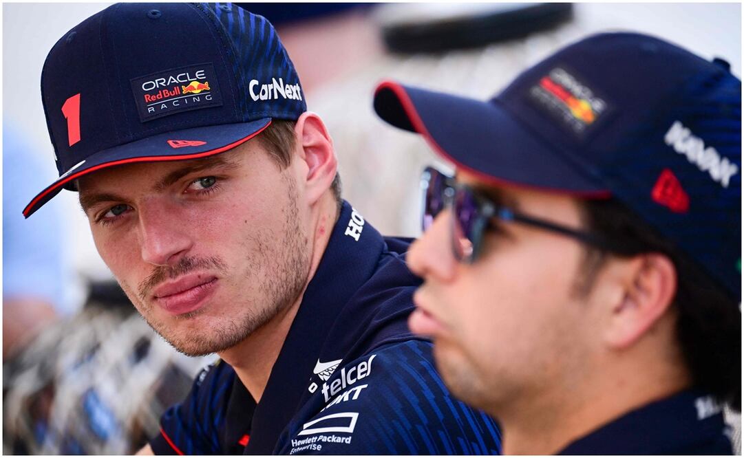 Max Verstappen y Sergio Pérez, pilotos de Red Bull - AFP