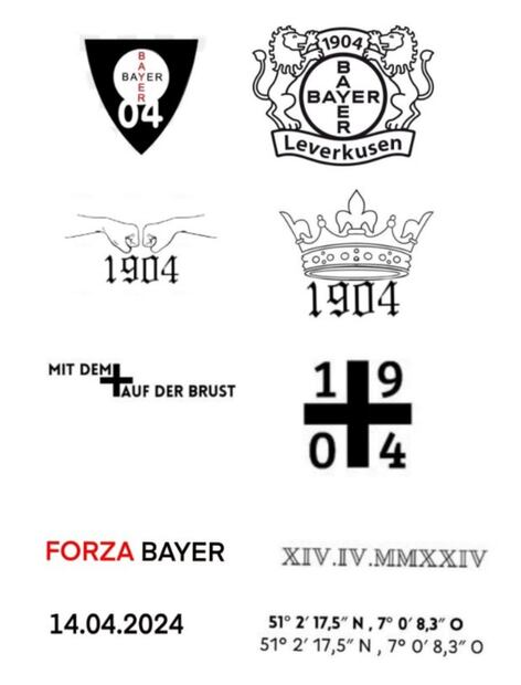 Estos son los diseños que los fanáticos del Leverkusen podrán escoger para tatuarse. FOTO: www.bayer04.de