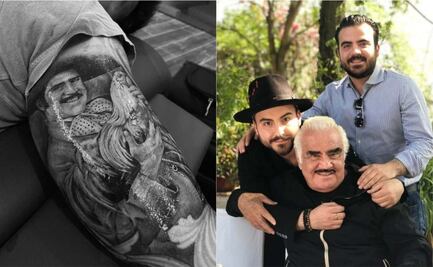 Nietos de Vicente Fernández se tatúan el rostro del cantante como homenaje