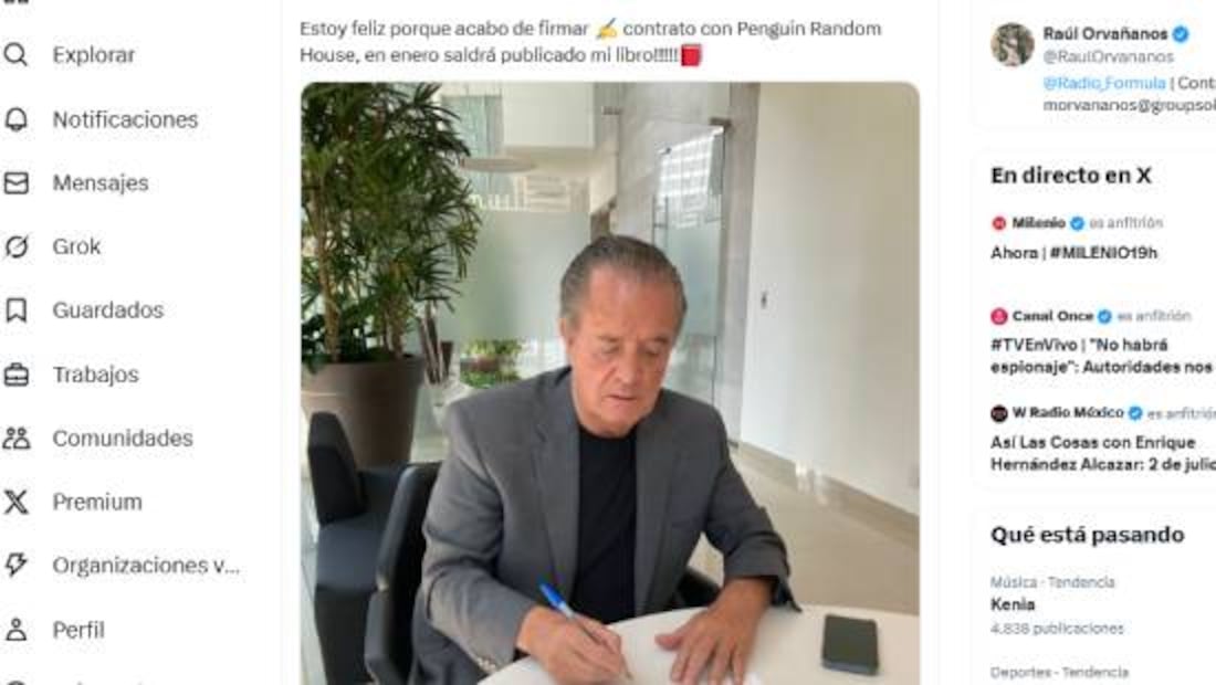 Raúl Orvañanos presumió en redes sociales que está cerca de publicarse su primer libro. Foto: Especial