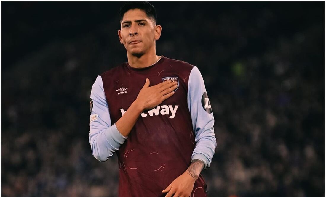 Edson Álvarez celebrando su gol con el West Ham / FOTO: Instagram @esonnalvarez