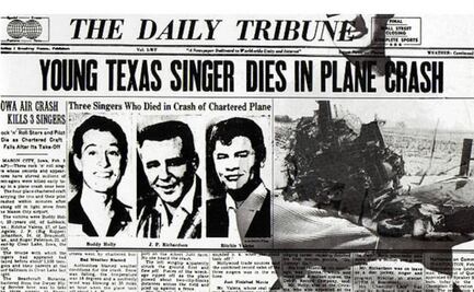 El avionazo en el que murieron Buddy Holly, Ritchie Valens y Bopper