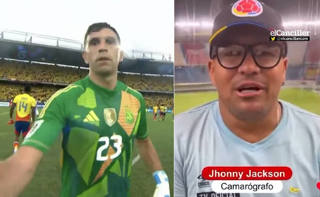 Dibu Martínez agredió a un camarógrafo colombiano luego de la derrota de Argentina en las Eliminatorias de Conmebol. Foto: Especial