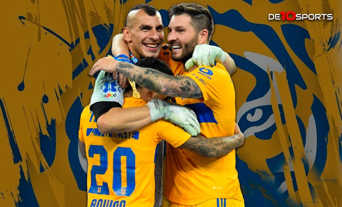 Nahuel Guzmán, André-Pierre Gignac y Javier Aquino / FOTO: Imago7