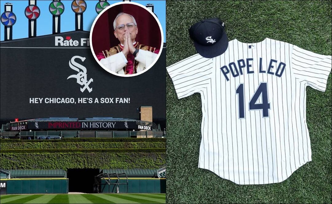 León XIV es fanático de los White Sox y recibirá una camisola de la novena de Chicago. FOTOS: AP / @whitesox