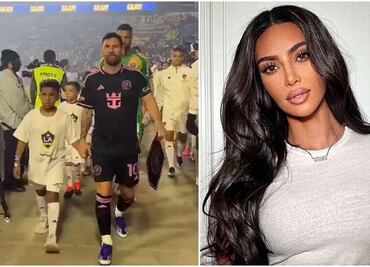 VIDEO: Lionel Messi sale a la cancha de la mano del hijo de Kim Kardashian para enfrentar al Galaxy