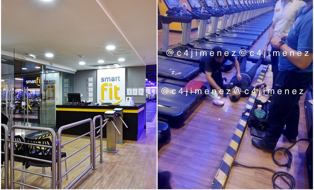 Persona desvanecida en Smart Fit  / FOTOS smartfit.com.co y Twitter @c4jimenez