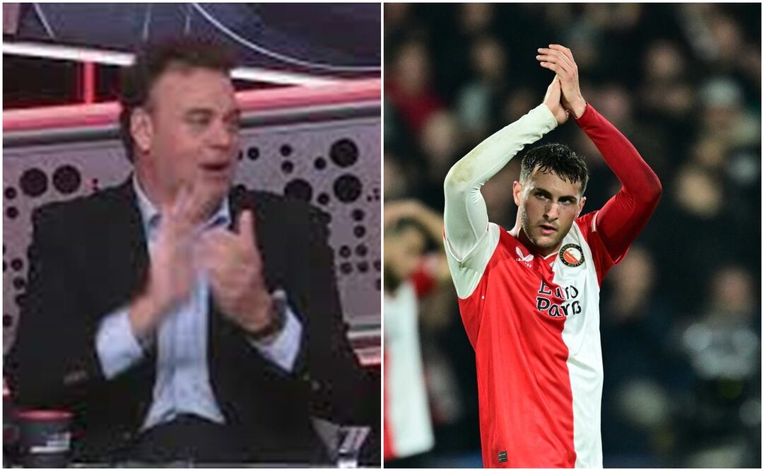 Faitelson aplaudiendo y Santi Giménez después de enfrentar a la Lazio / FOTOS: Captura y EFE