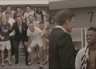 Tom Brady festejó el triunfo del Real Madrid con los jugadores merengues en el vestuario