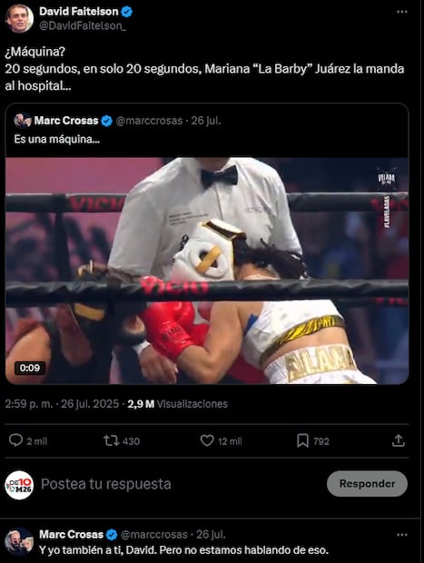 La discusión entre David Faitelson y Marc Crosas / Foto: Especiales