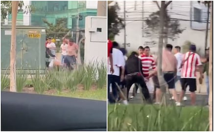 VIDEO: Aficionados de Chivas le dan paliza a seguidor de Cruz Azul en pleno Periférico Sur de la CDMX