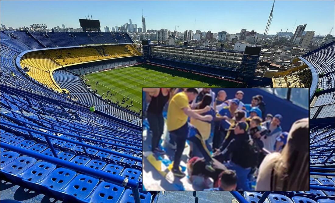 Aficionados de Boca propinaron golpiza a fanático de River / Foto: Instagram: @bocajrsoficial y Twitter: @OocBoca
