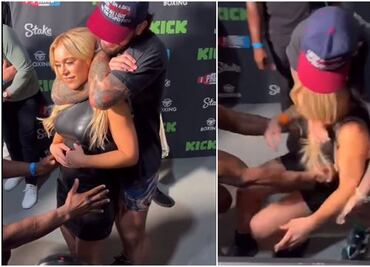 VIDEO: Luchador de MMA le aplica llave a modelo de contenido exclusivo hasta dejarla inconsciente
