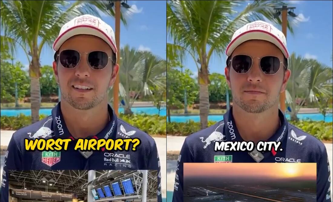 'Checo' Pérez piensa que el AICM es el peor del mundo. FOTOS: Capturas