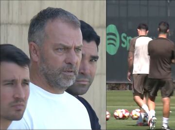 Hansi Flick supervisó el trabajo de Rafa Márquez con el Barça Atletic