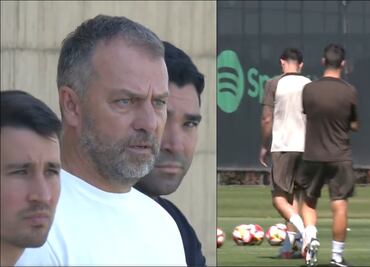 Hansi Flick supervisó el trabajo de Rafa Márquez con el Barça Atletic