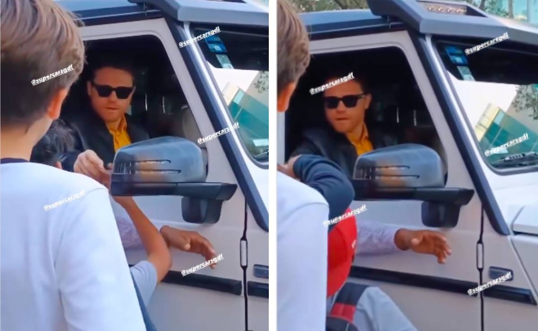 El Canelo Álvarez le obsequió un par de billetes de 500 pesos a niños que lo reconocieron en la calle. Foto: Especial