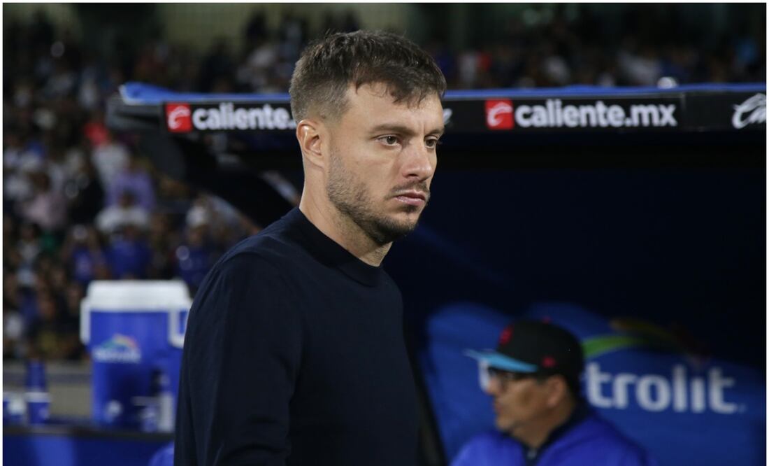 Martín Anselmi en el Estadio Olímpico de CU con Cruz Azul / FOTO: Carlos Mejía