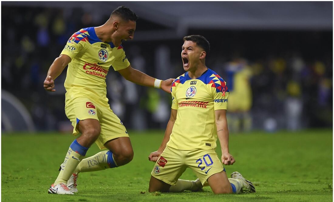 Richard Sánchez celebrando su gol en la Final del Apertura 2023 - Imago7