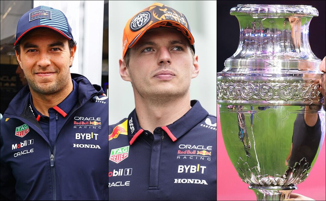 Checo Pérez y Max Verstappen dieron a sus favoritos para ganar la Copa América - Fotos: AFP / EFE / AFP