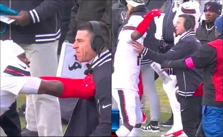 Jugador de los Texans pierde la cabeza y agrede físicamente a coach de Houston en pleno partido