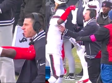 Jugador de los Texans pierde la cabeza y agrede físicamente a coach de Houston en pleno partido