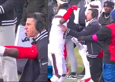 Jugador de los Texans pierde la cabeza y agrede físicamente a coach de Houston en pleno partido